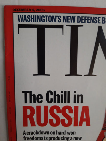 Time magazine The Chill in Russia hard-won freedom new generation of dissidents Kate Winslet 04.12.2006 Dezember 2006