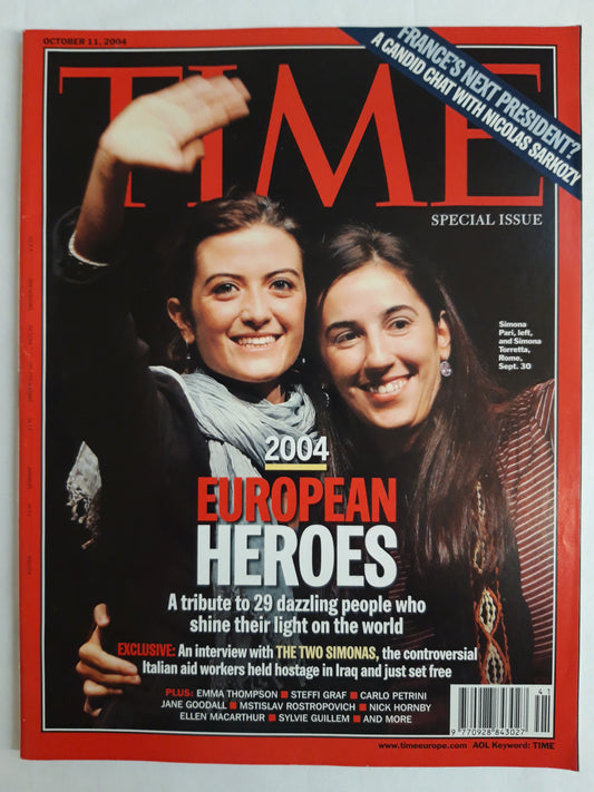Time magazine 2004 European Heroes France`s Next President? Nocilas Sarkozy 11.10.2004 Oktober 2004