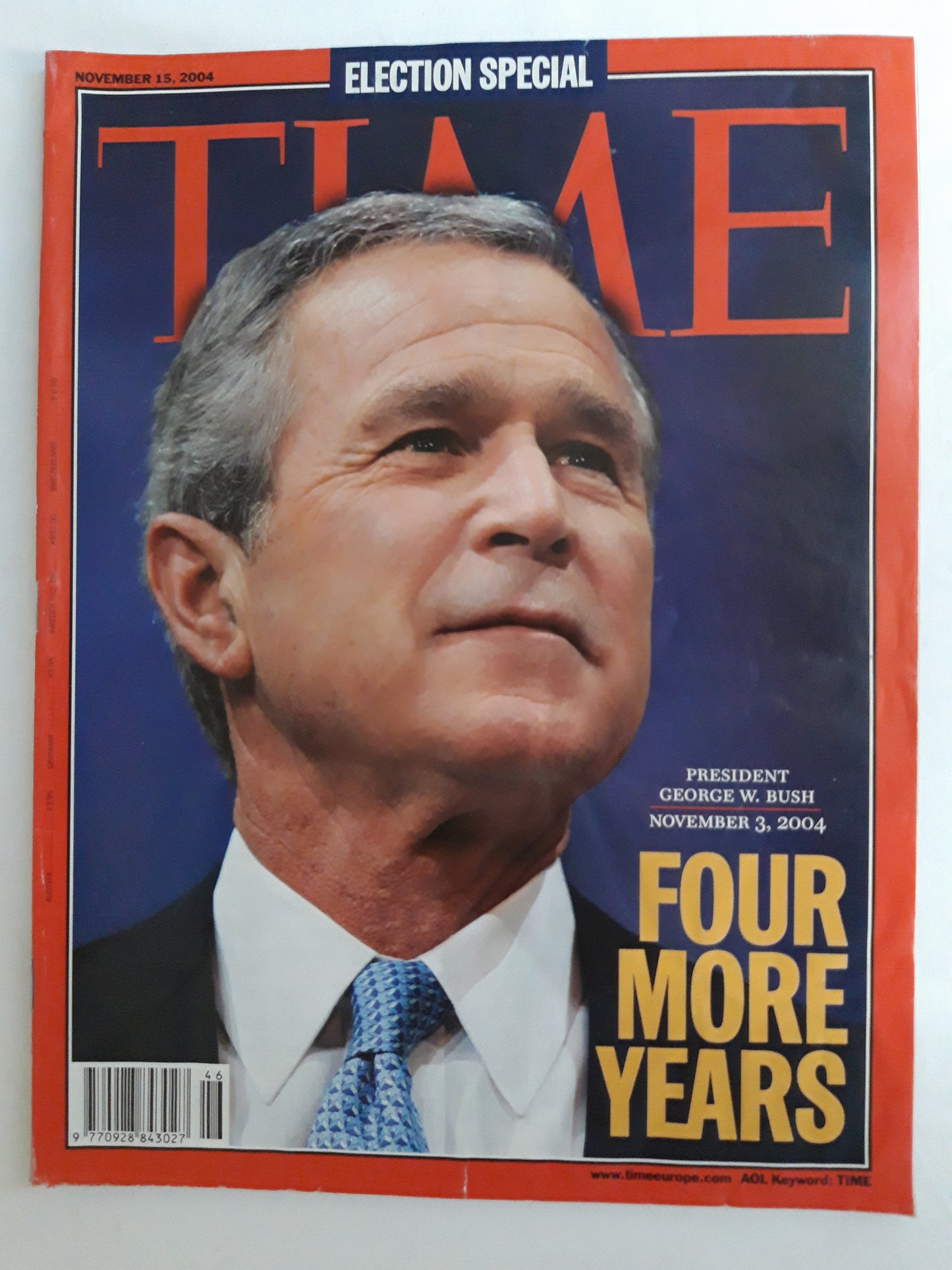 Time magazine Election special Four more years President George W. Bush 03.11.2004 November 2004