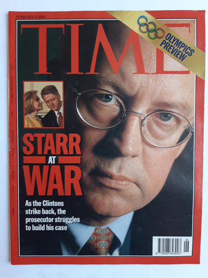 Time magazine Starr at War Clintons Olympics Preview 09.02.1998 Februar 1998