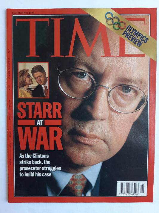Time magazine Starr at War Clintons Olympics Preview 09.02.1998 Februar 1998