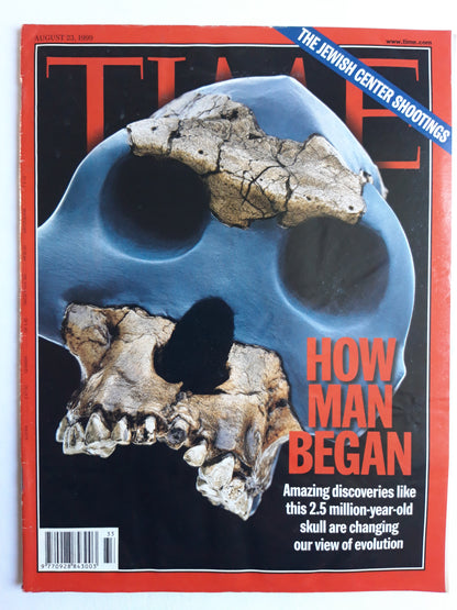 Time magazine How Man Began 2.5 million-year-old skull are changing our view of evolution The Jewish Center Shootings 23.08.1999 August 1999
