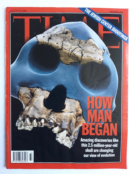 Time magazine How Man Began 2.5 million-year-old skull are changing our view of evolution The Jewish Center Shootings 23.08.1999 August 1999