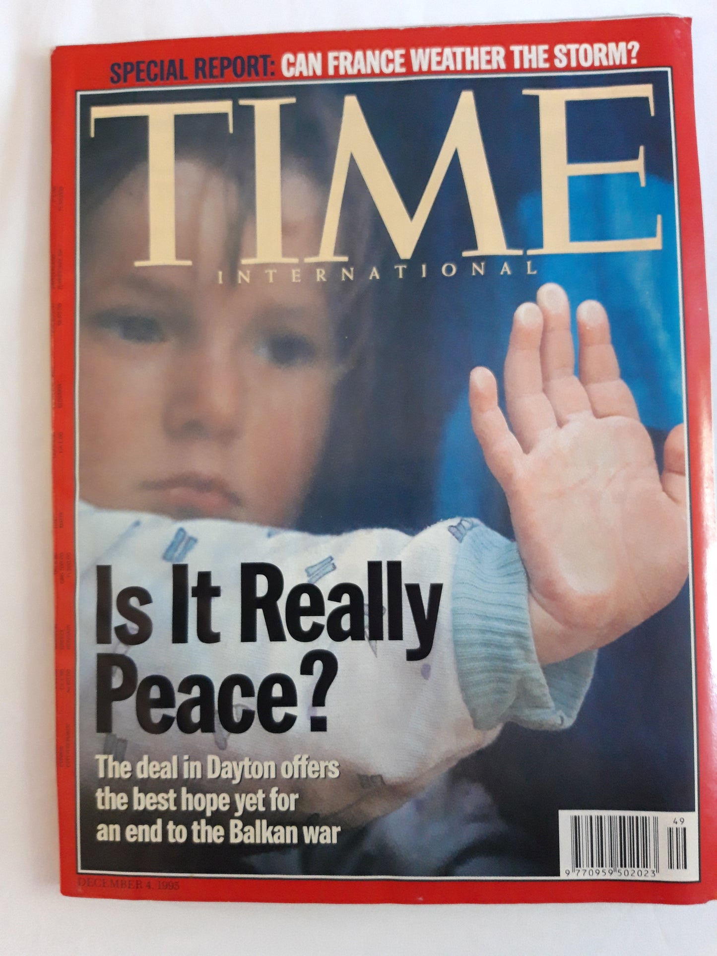 Time magazine Is It Really Peace? Dayton Balkan war Can France Weather the Storm? 04.12.1995 Dezember 1995