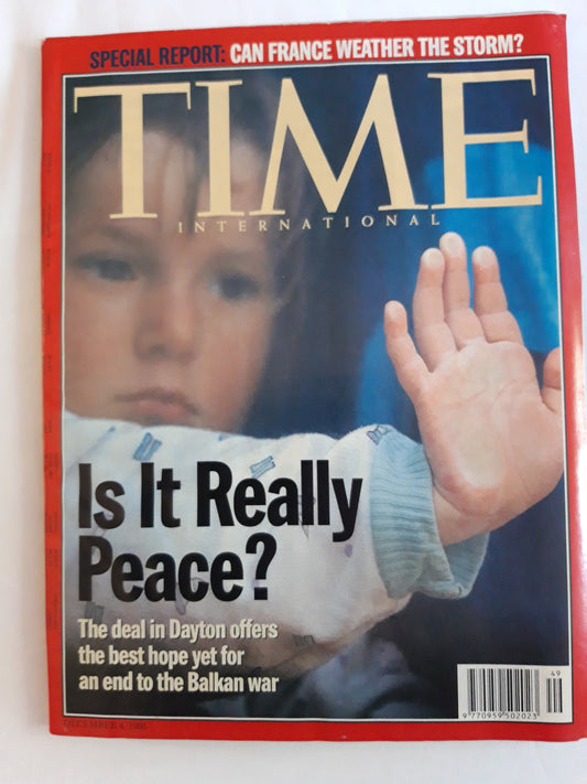 Time magazine Is It Really Peace? Dayton Balkan war Can France Weather the Storm? 04.12.1995 Dezember 1995