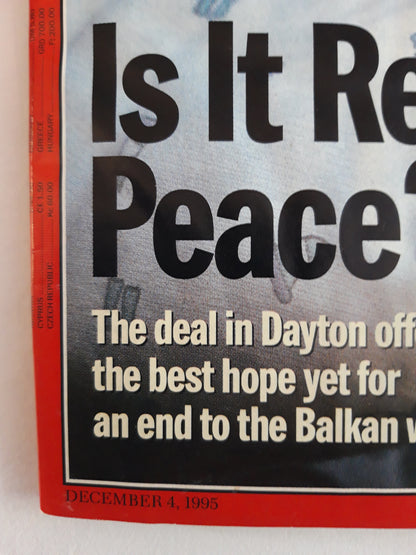 Time magazine Is It Really Peace? Dayton Balkan war Can France Weather the Storm? 04.12.1995 Dezember 1995