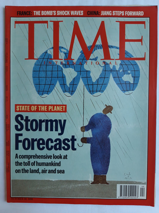 Time magazine State of the Planet Stormy Forecast France The Bomb`s Shock Waves China Jiang Steps Forward 30.10.1995 Oktober 1995