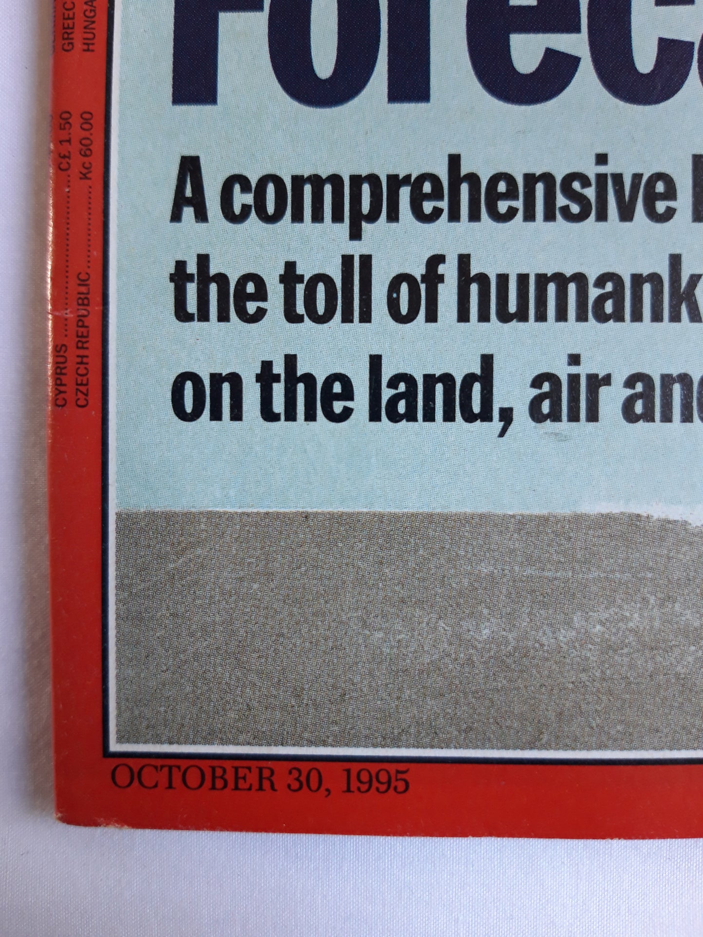 Time magazine State of the Planet Stormy Forecast France The Bomb`s Shock Waves China Jiang Steps Forward 30.10.1995 Oktober 1995