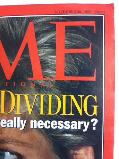 Time magazine A House Dividing Is the monarchy really necessary? Princess Diana 30.11.1992 November 1992 No.48