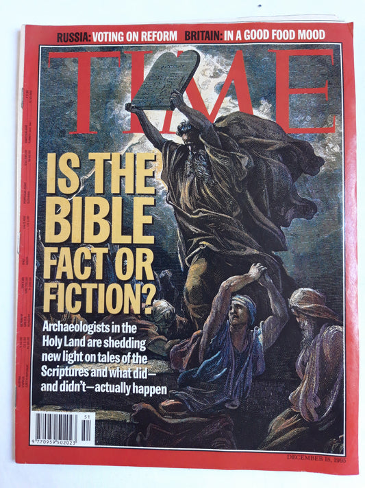 Time magazine Is The Bible Fact Or Fiction? Russia: Voting on Reform Britain: In a Good Food Mood 18.12.1995 Dezember 1995