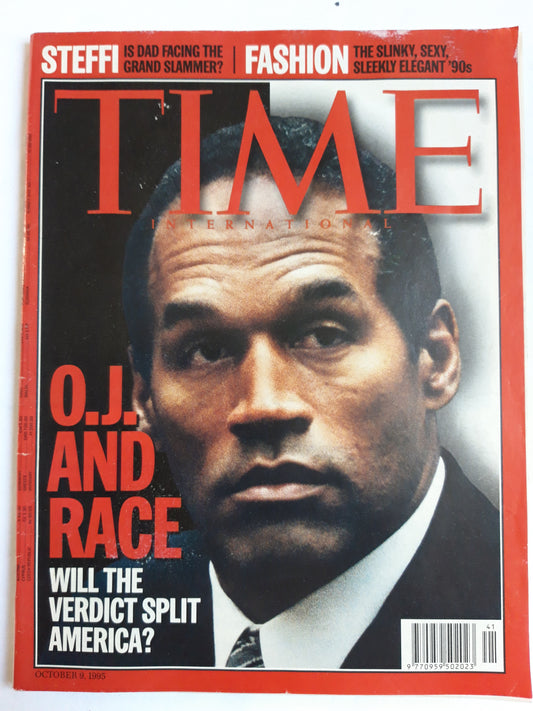 Time magazine O.J. And Race Will the Verdict Split America Steffi Is dad facing the Grand Slammer? Fashion The Slinky, sexy, sleekly elegant `90s 09.10.1995 Oktober 1995