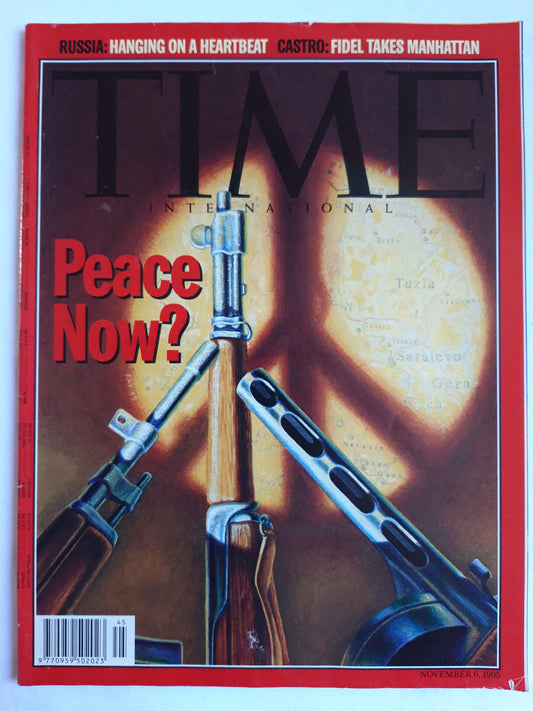 Time magazine Peace Now? Russia: Hanging on a heartbeat Castro Fidel takes Manhattan 06.11.1995 November 1995