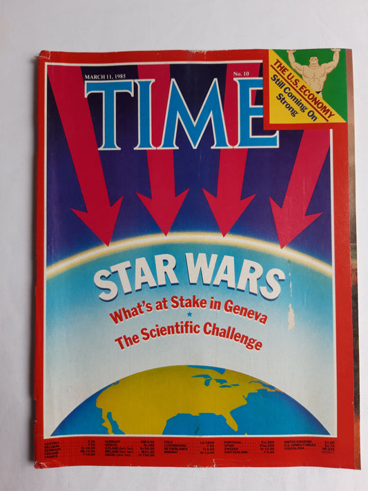 Time magazine Star Wars What`s at Stake in Geneva The Scientific Challenge The U.S. Economy Still Coming On Strong 11.03.1985 März 1985 No. 10