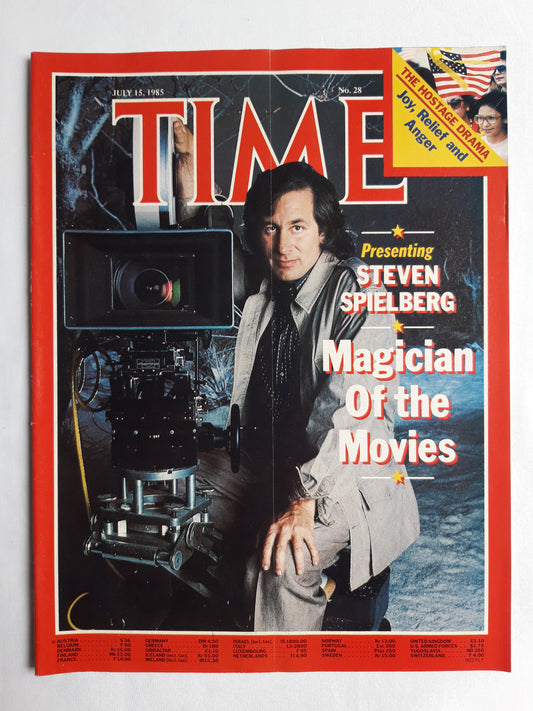 Time magazine Presenting Steven Spielberg Magician Of the Movies The Hostage Drama Joy, Relief and Anger 15.07.1985 Juli 1985 No.28