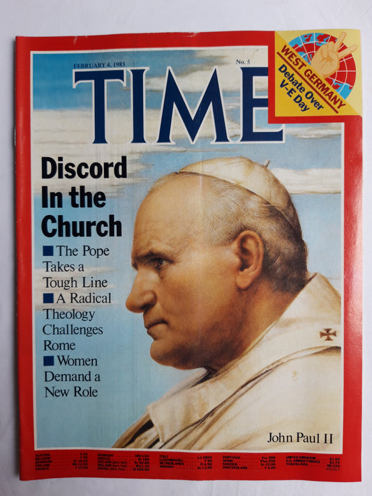 Time magazine Discord In the Church West Germany Debate Over V-E Day 04.02.1985 Februar 1985