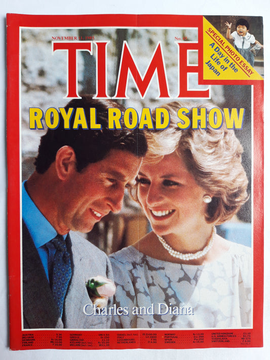 Time magazine Royal Road Show Charles and Diana Special Photo Essay 11.11.1985 November 1985 No.45