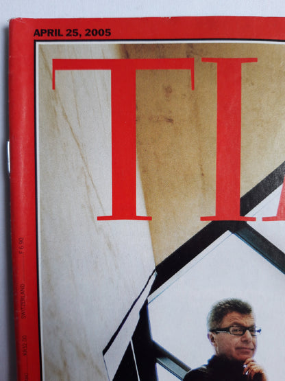 Time magazine The shape of things to come Architect Daniel Libeskind in his London Metropolitan University Building 25.04.2005 April 2005