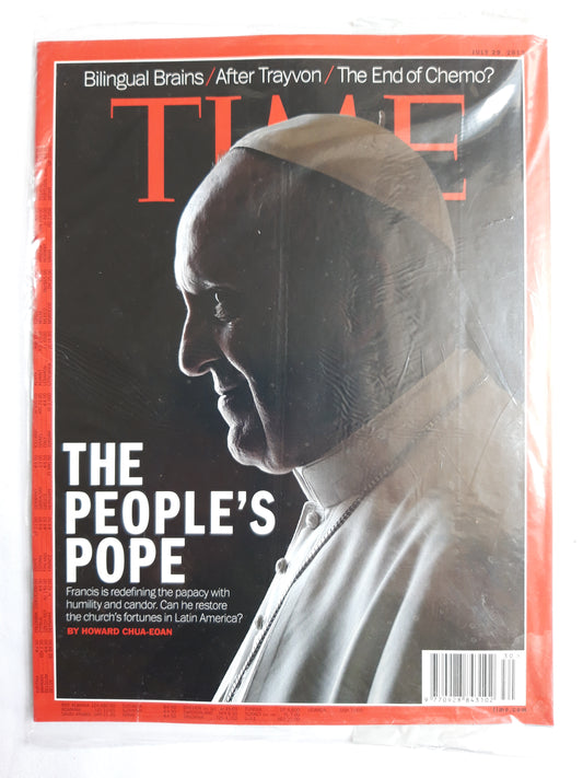 Time magazine The People`s Pope Francis Latin America Bilingual Brains After Trayvon The End of Chemo? 29.07.2013 Juli 2013 OVP Original verpackt