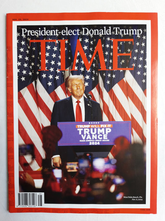 Time magazine President-elect Donald Trump Vance Make America Great Again 2024 25.11.2024 November 2024