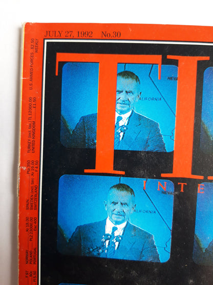 Time magazine Perot`s Vanishing Act Can Clinton hold the lead? 27.07.1992 Juli 1992 No.30