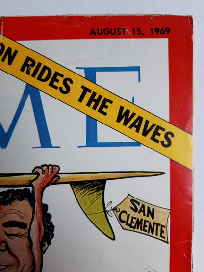Time magazine Richard Nixon Rides The Waves15.08.1969 August 1969 Fifty Cents