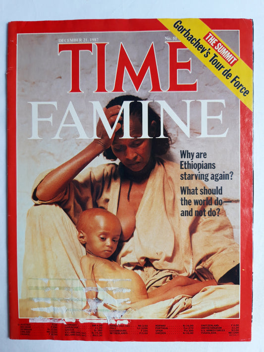 Time magazine Famine Why are Ethiopians starving again? What should the world do and not do? The Summit Gorbachev`s Tour de Force 21.12.1987 Dezember 1987 No.51