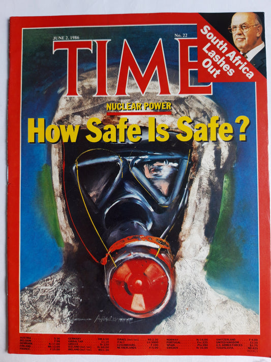 Time magazine Nuclear Power How Safe Is Safe South Africa Lashes Out 02.06.1986 Juni 1986 No.22