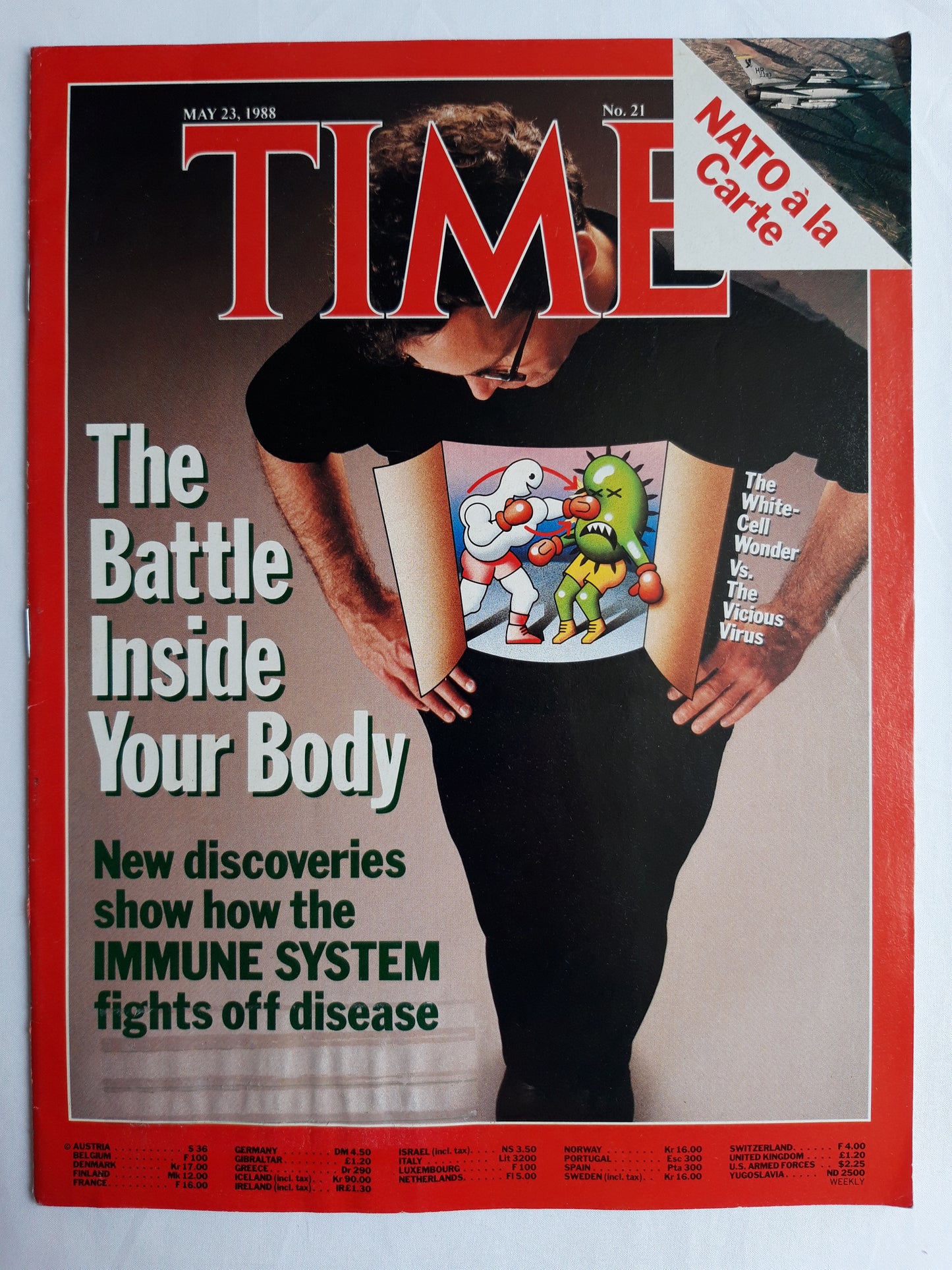 Time magazine The Battle Inside Your Body New discoveries show how the IMMUNE SYSTEM fights off disease NATO a la Carte 23.05.1988 Mai 1988 No.21