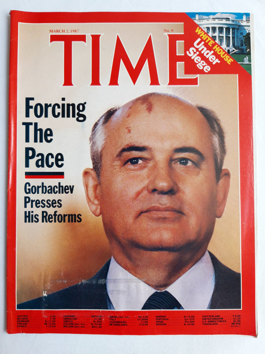 Time magazine Forcing The Pace Gorbachev Presses His Reforms White House Under Siege 02.03.1987 März 1987 No.9