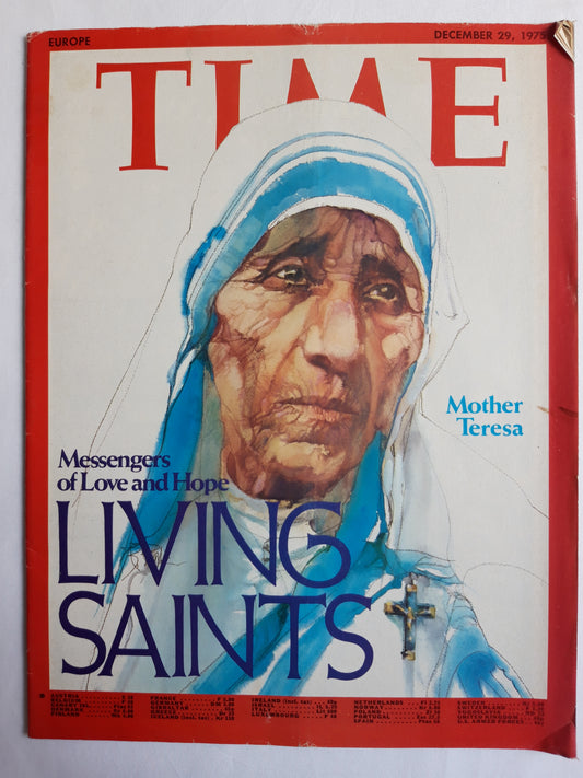 Time magazine Messengers of Love and Hope Mother Teresa 29.12.1975 Dezember 1075