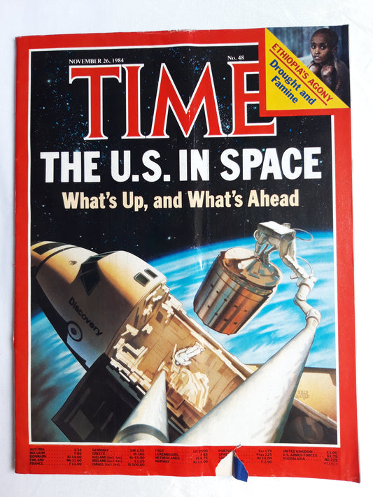 Time magazine The U.S. in Space What´s Up, and What`s Ahead Ethiopia´s Agony 26.11.1984 November 1984 No.48