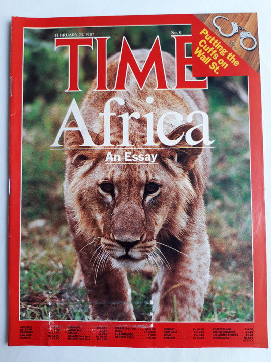 Time magazine Africa An Essay Putting the Cuffs on Wall St. 23.02.1987 Februar 1987 No.8