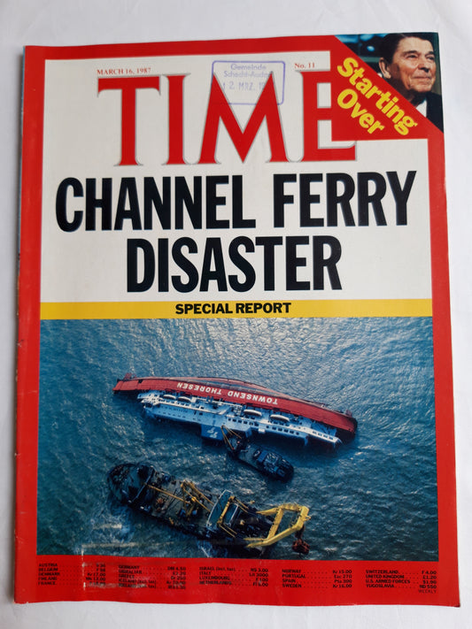 Time magazine Channel Ferry Disaster Special Report Starting Over 16.03.1987 März 1987 No.11
