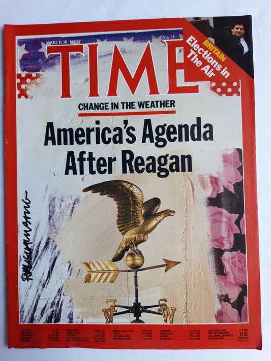 Time magazine Change in the weather America`s Agenda After Reagan Britain Elections in The Air 30.03.1987 März 1987 No.13
