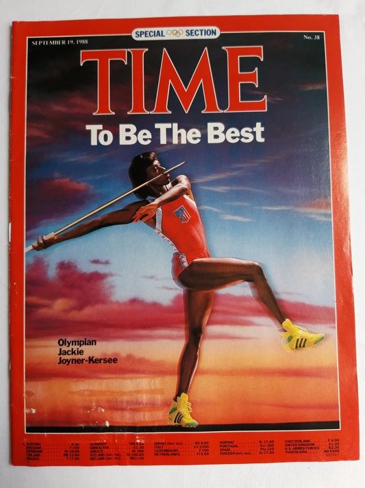 Time magazine To Be The Best Olympian Jackie Joyner-Kersee 19.09.1988 September 1988 No.38