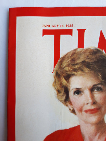 Time magazine White House Co-Star Nancy Reagan`s Growing Role Rajiv Gandhi A New Face For India 14.01.1985 Januar 1985 No.2