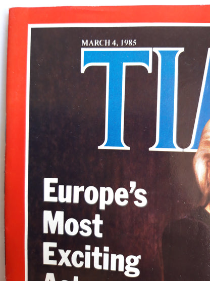 Time magazine Europe`s Most Exciting Actress Hanna Schygulla Tatcher in the U.S. 04.03.1985 März 1985 No.9