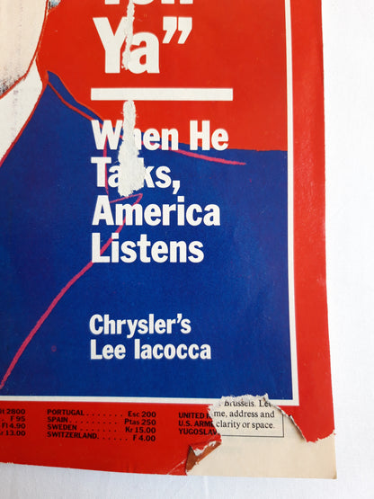 Time magazine I Gotta Tell Ya When He Talks, America Listens Chrysler`s Lee Iacocca World Cup Switzerland`s Sizzling Skiers 01.04.1985 April 1985 No.13