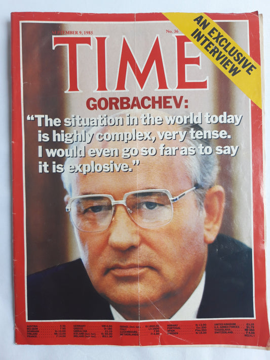 Time magazine Mikhail Gorbachev 09.09.1985 September 1985 No.36