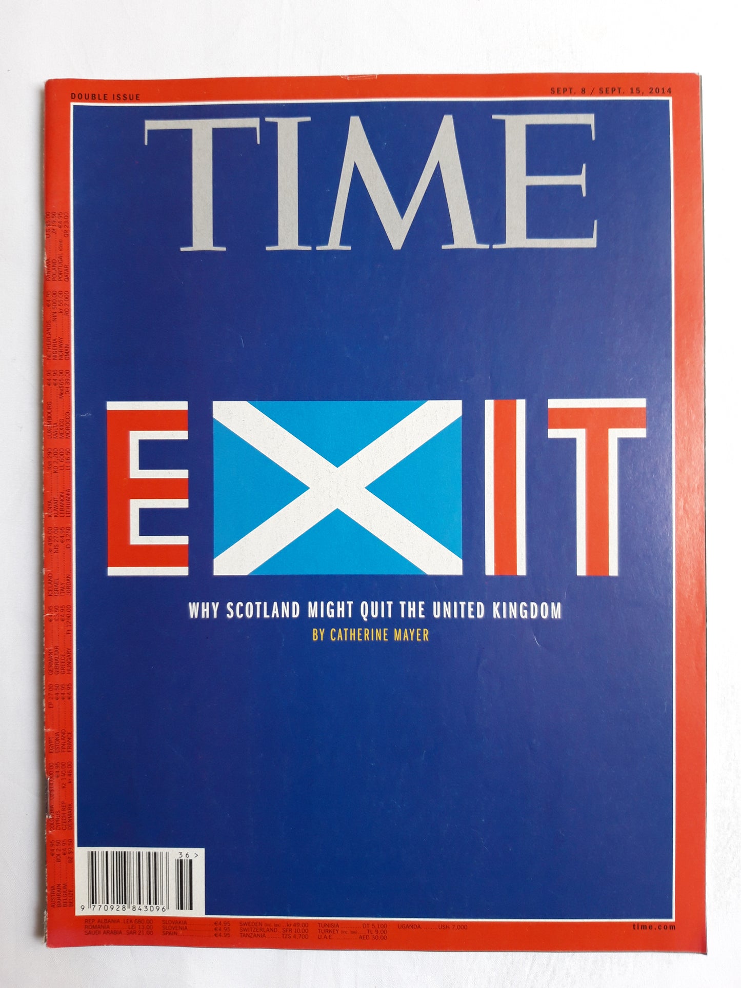 Time magazine EXIT Why Scotland might quit the United Kingdom 08./15.09.2014 September 2014