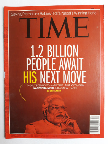 Time magazine 1.2 Billion People await his next move Narendra Modi 02.06.2014 Juni 2014