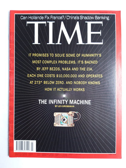 Time magazine IT promises to solve some of humanity`s most complex problems Jeff Bezos NASA CIA The Infinity Machine 17.02.2014 Februar 2014