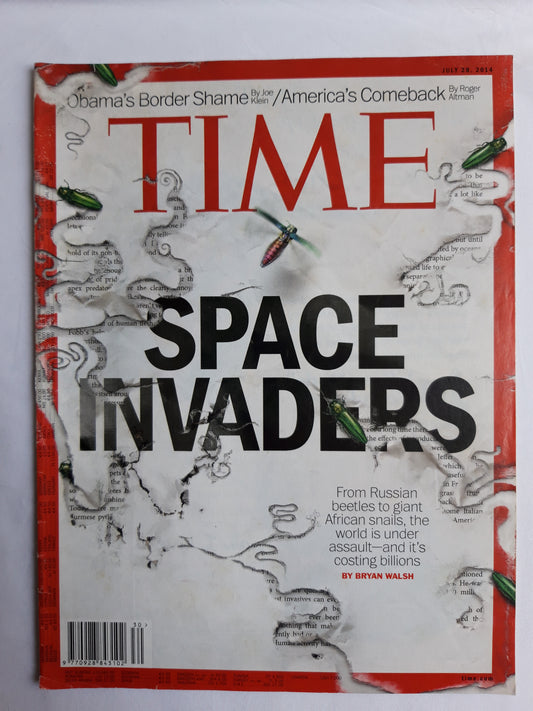 Time magazine Space Invaders From Russian beetles to giant African snails Obama`s Border Shame America`s Comeback 28.07.2014 Juli 2014