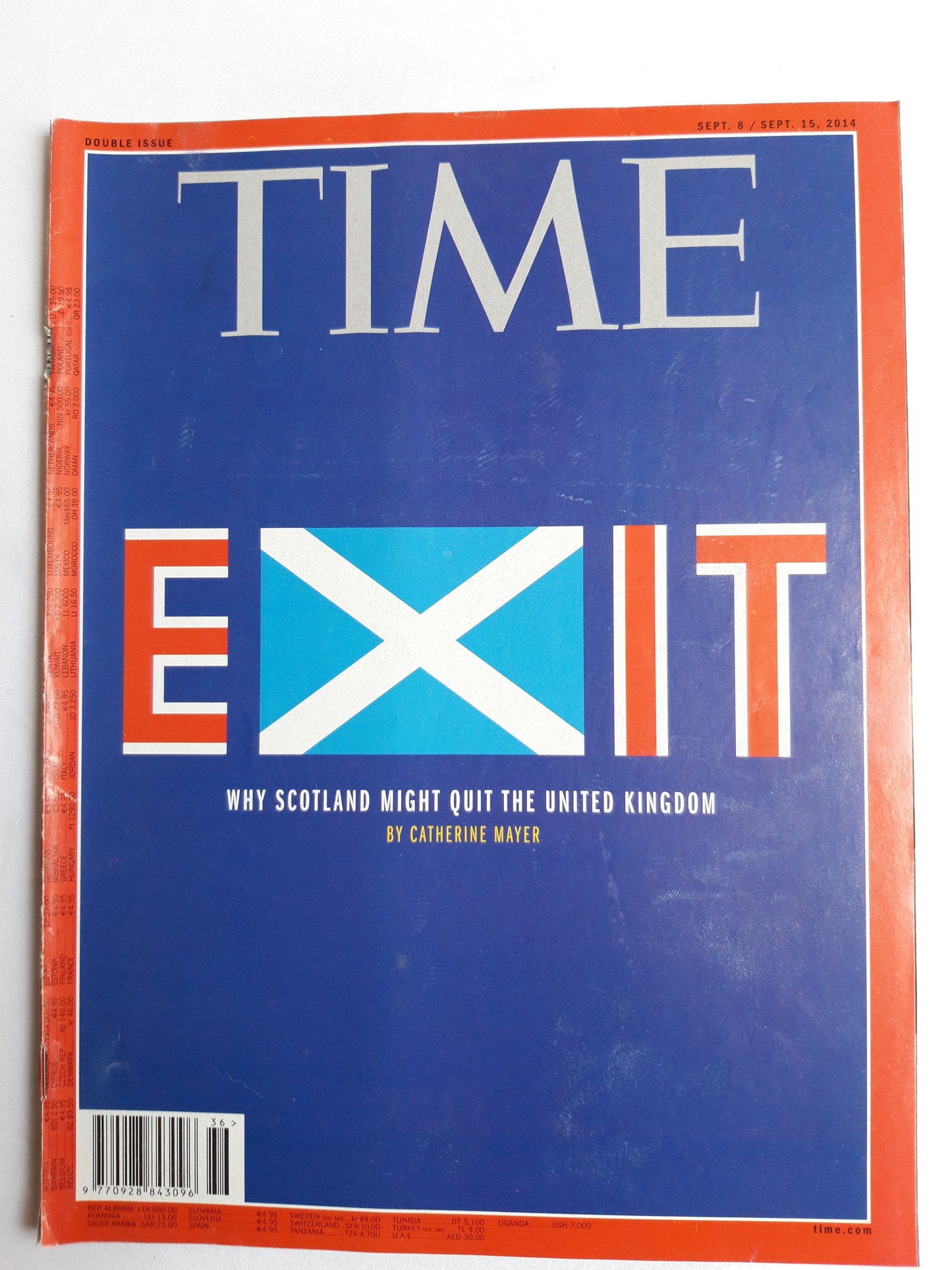 Time magazine EXIT Why Scotland might quit the United Kingdom 08./15.09.2014 September 2014