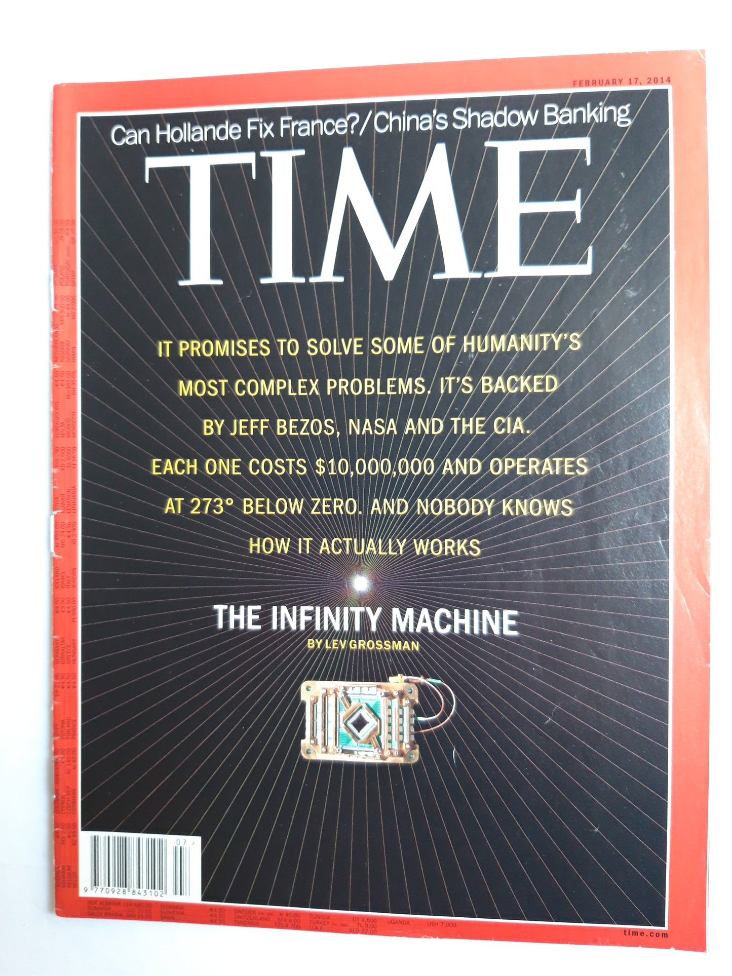 Time magazine IT promises to solve some of humanity`s most complex problems Jeff Bezos NASA CIA The Infinity Machine 17.02.2014 Februar 2014