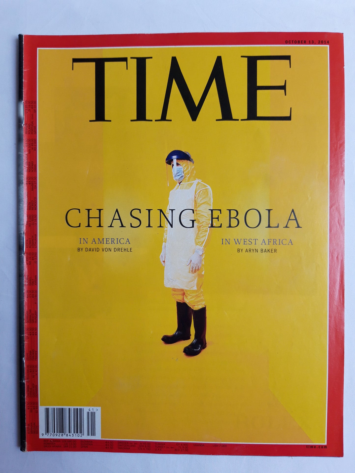 Time magazine Chasing Ebola In America In West Africa 13.10.2014 Oktober 2014