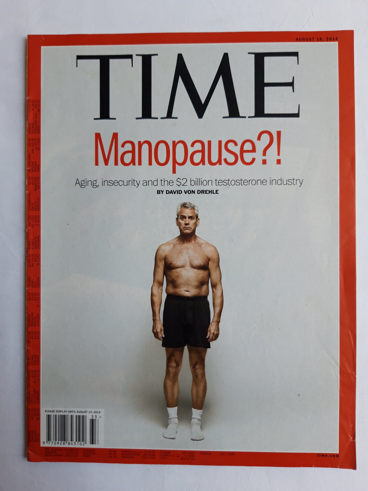 Time magazine Manopause?! Aging insecurity the 2 billion Dollar testosterone industry 18.08.2014 August 2014