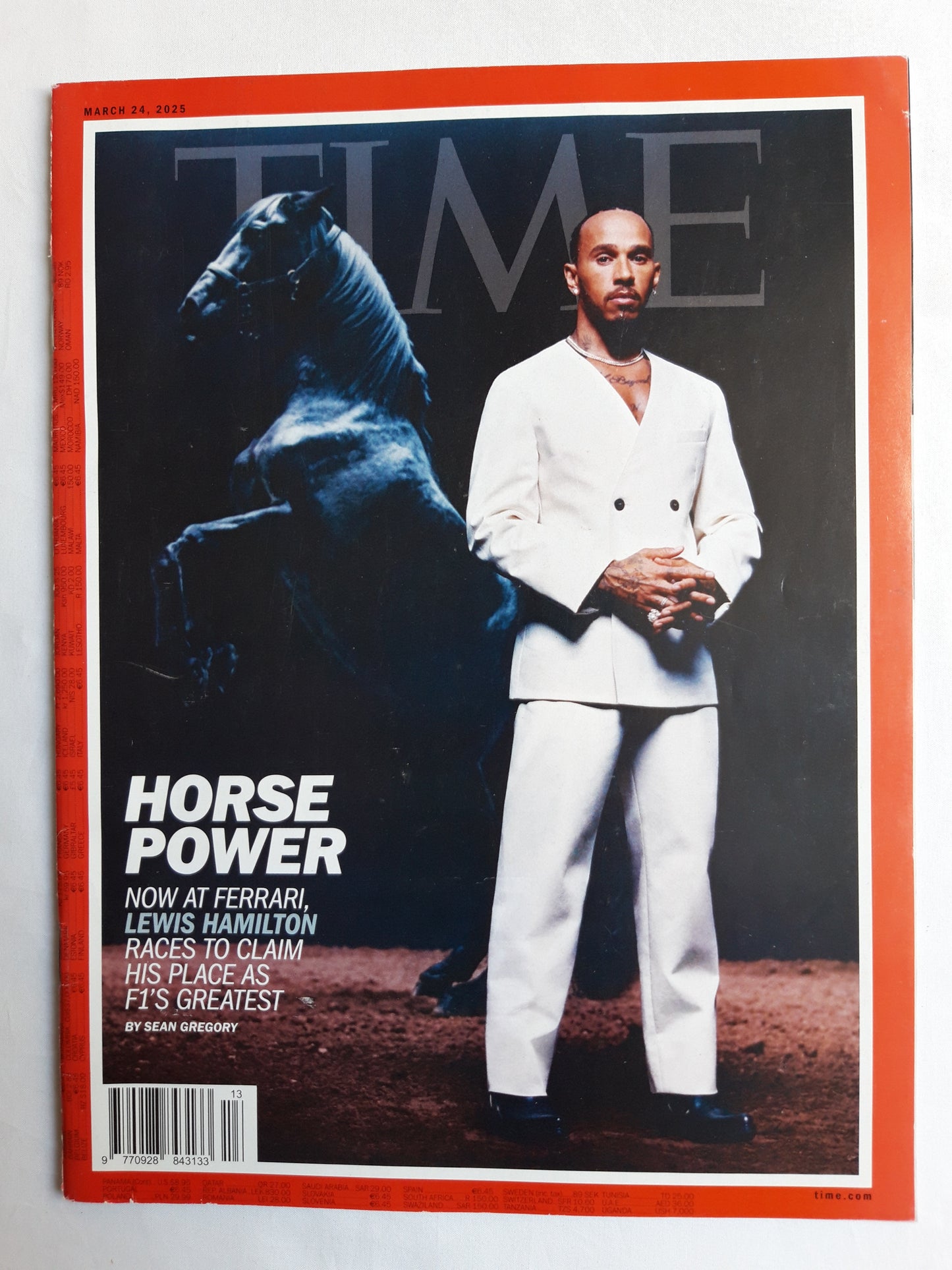 Time magazine Horse Power Now at Ferrari Lewis Hamilton races to claim his place as F1`s greatest 24.03.2025 März 2025
