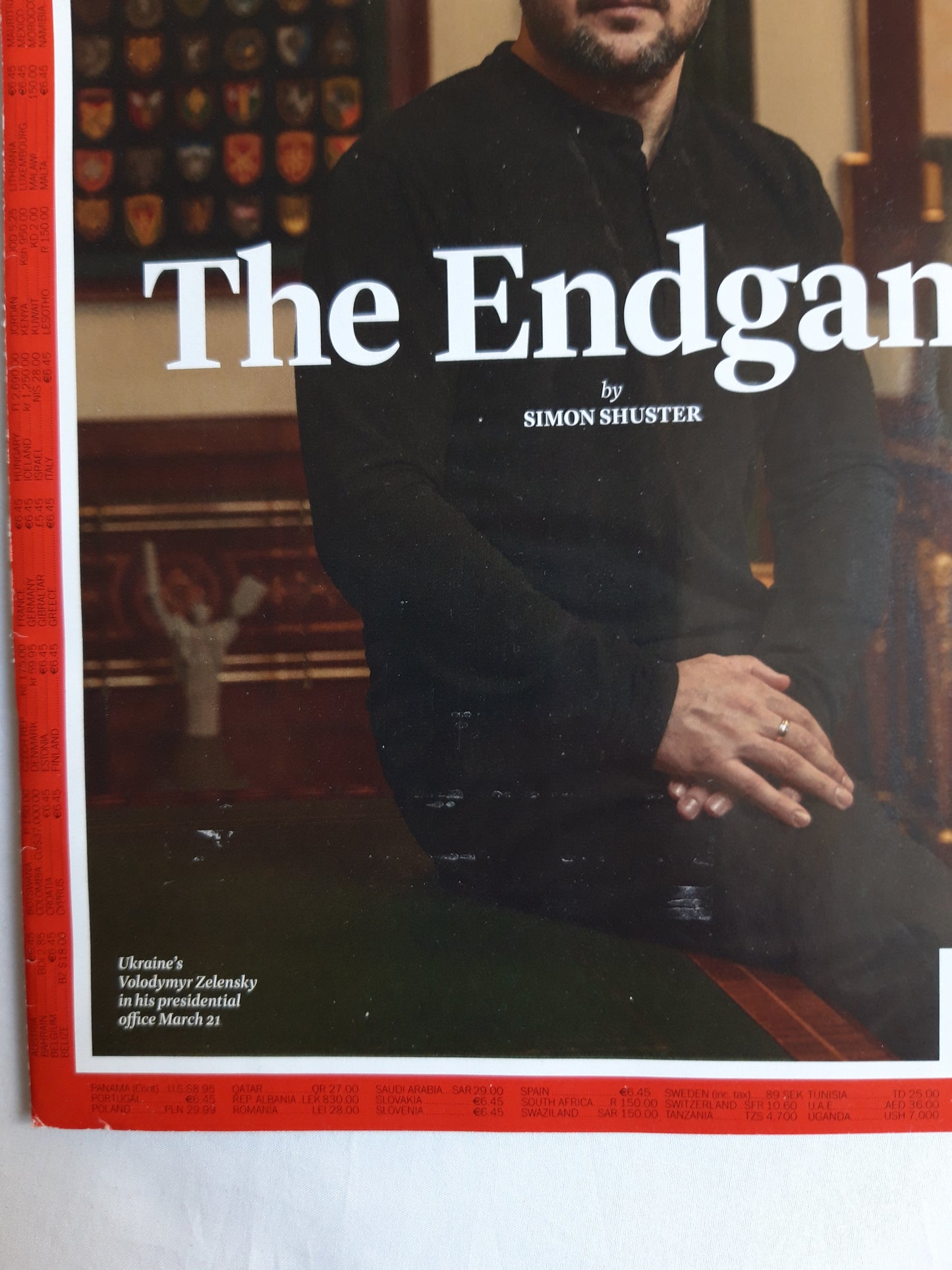 Time magazine The Endgame by Simon Shuster Ukraine`s President Volodimir Zelensky 14.04.2025 April 2025