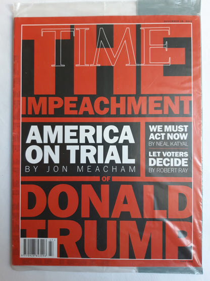 Time magazine America on Trial Impeachment Donald Trump 19.11.2019 November 2019 OVP